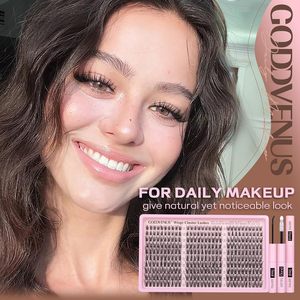 Kit de Pestañas en Racimo <span class=keywords><strong>Manga</strong></span> Lash, Cómodas, Semimanuales, Naturales, 300 Piezas, Extensiones de Pestañas en Racimo, Estilo Wispy, Fairy, Fluffy, Anime, Cosplay - Product Image 2