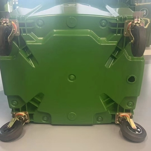 China Factory Direct 660L Plastic Outdoor Dust Bin with Wheels Thickened Iron Ears Sanitation <strong>Trash</strong> Can with Lids <strong>Trailer</strong> - Product Image 5