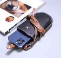 Tas Selempang Ponsel Model Baru Bergaya Mewah, Terasa Berkualitas Tinggi, Kecil dan Ramping, Kulit Asli, Ringan