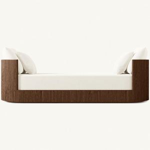 Cama de Pared Moderna de Madera Maciza con Tapicería de Tela para Dormitorio, Apartamento - Diseño de Lujo - Product Image 5