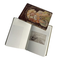 Impression de carnets reliés personnalisés en gros avec coins arrondis, estampage à chaud de fleurs, logo personnalisé