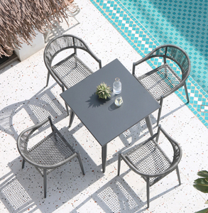 libre lado <span class=keywords><strong>muebles</strong></span> para <span class=keywords><strong>el</strong></span> patio trasero 4 plazas de plástico tejido de mimbre de mesa de bar y Taburetes - Product Image 1