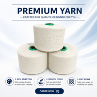 Fil mélangé TC CVC recyclé et régénéré, coton polyester Open End NE 8/1 12S 16S 20S pour tricotage de chaussettes, tissage, vente en gros, usine