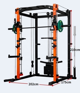 Equipo de fitness multigimnasio barato vendido en fábrica, combinación doméstica, máquina <span class=keywords><strong>Smith</strong></span>, estación multifunción multifuncional - Product Image 4