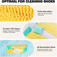 Bolsa de lavado de zapatos de gran tamaño para lavadora, bolsa de lavado de zapatos reutilizable, zapatillas ligeras con cremallera, bolsa de lavado de zapatos