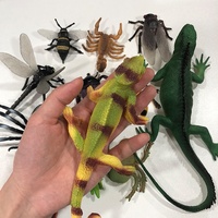 Décoration pour la fête, assortiments d'insecte en plastique, jouets pour Halloween, figurines réalistes avec imprimé de papillon, pour l'éveil des animaux