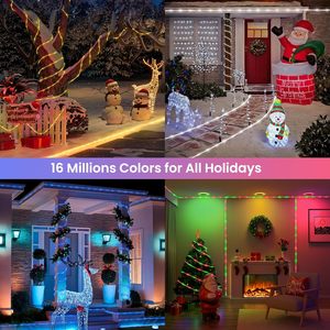 Lumières LED Pixel RGB de Noël 12V, luminosité élevée, étanches IP68, lumières ponctuelles de Noël extérieures permanentes - Product Image 5
