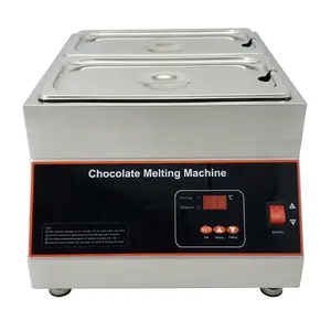 Mesin Peleleh Cokelat Pemanas Udara Digital 220V 110V Panci Pemanas Cokelat Melter Penghangat dengan 2 Tangki