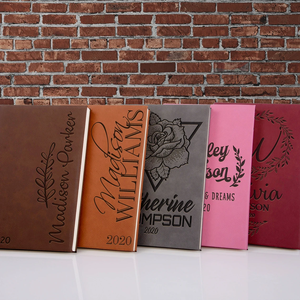 Diario Personalizado A5 de Cuero Sintético para Grabado Láser, Cuaderno de Cuero Marrón Personalizable con Grabado Láser - Product Image 3