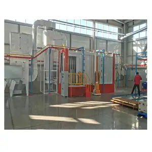 Custom Electrostatic Painting Equipment Automatic Powder Coating Line For Painting Aluminium Profile