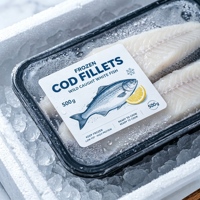 Étiquettes pour produits congelés de qualité supérieure, fabriquées en usine, imperméables et à motifs, pour fruits de mer, viande et aliments surgelés