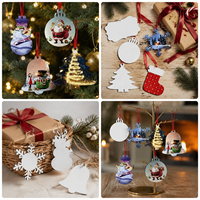 Etiquetas para Árboles de Navidad, Adornos Colgantes Personalizados, Espacios en Blanco para Sublimación, Adornos Navideños de MDF, Manualidades DIY, Decoración
