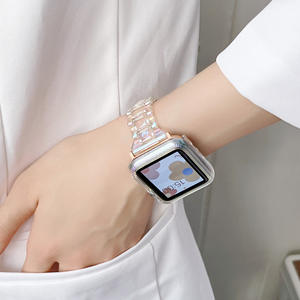 ใช้ได้กับสายนาฬิกา Watch 7 รุ่น <span class=keywords><strong>Se</strong></span>/1/2/3 สายรัดข้อมือแฟชั่นพลาสติกใสลายเลเซอร์ Glacier และอะลูมิเนียมอัลลอยด์ ขนาด 38-44 มม. - Product Image 2