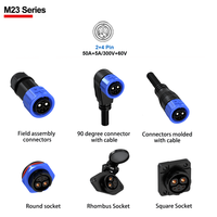 Konektor Baterai Jnicon M23 8 Pin Konektor Daya  Colokan Pengisi Daya Baterai Lithium E-Bike  Pengosongan Baterai 2+1+5 Pin