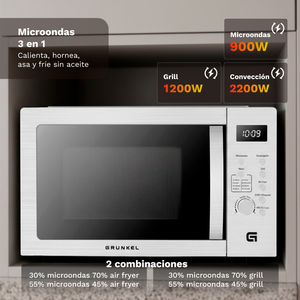 Forno a Microonde Grunkel 28L 2200W in Acciaio Inox con Funzione Friggitrice ad Aria - Product Image 2