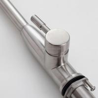Robinet de cuisine Taplink à montage sur plan, monocommande, en acier inoxydable brossé, finition chromée, mitigeur moderne pour évier, eau chaude/froide