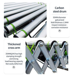 Nouveau convoyeur à rouleaux compact portable en acier inoxydable pour restaurant, magasin d'alimentation, installation et démontage flexibles pour événements, vitesse réglable - Product Image 6