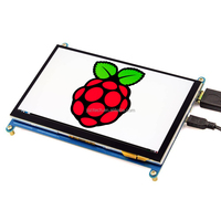 Pantalla LCD de 7 Pulgadas para Raspberry Pi 4 (C) Compatible con Varios Sistemas, Interfaz Táctil USB, Pantalla Táctil Capacitiva IPS de 7 Pulgadas 1024X600 TFT