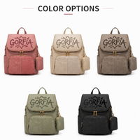 Sac à dos GORFIA personnalisé à motifs graffiti pour femmes avec petite pochette, sac de voyage tendance, sac à bandoulière en daim patchwork