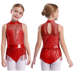 6-16 vente en gros enfants Performance porter body pour filles stage contemporain scène danse porter Costume formation Dancewear - Product Image 5