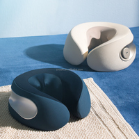 Masajeador de almohada en forma de U Shiatsu portátil, funciones de amasado de calentamiento por vibración para la relajación del cuello y los hombros, ofrece alivio del dolor