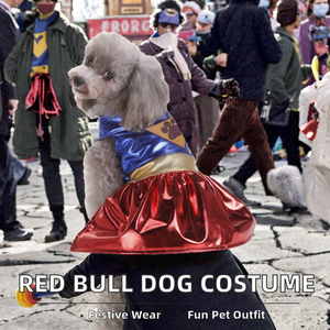 Super Pets Durable Poliéster Perro Disfraz Ropa Divertido Red Bull para Invierno Verano Diseño Clásico para Fiestas de Vacaciones de Primavera - Product Image 3