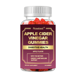 סוכריות גומי טבעיות בטעם תפוח <span class=keywords><strong>Keto</strong></span> ACV להשטחת בטן, תוסף תזונה 500 מיליגרם חומץ תפוחים לירידה במשקל ולבריאות מערכת העיכול - Product Image 1