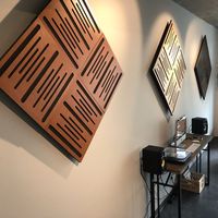 Diffuseur Acoustique en Bois Ondulé de 54 mm, en MDF Stratifié et Mousse, Moderne, Décoratif, Anti-Bruit, pour Studio d'Enregistrement