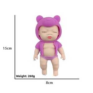 Ugly Doll Squeeze Toy Slow-Rebound Black Doll Cute Quirky Stretch-and-Squeeze Palm-Sized Rubber Black-Skin Figurine Toy - Product Image 4