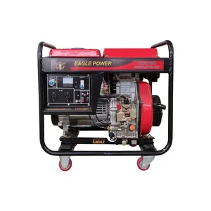 5KW high output movable open model diesel generator 1 phase 3 phase