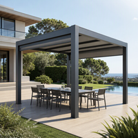 Pergola motorisée rétractable, solution d'ombrage imperméable pour l'extérieur, moderne, pour la cour et le patio