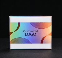 Boîte d'emballage recyclable haut de gamme avec impression laser holographique et revêtement UV pour crèmes pour le visage et les yeux, produits de beauté
