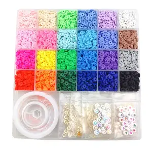 6mm Mix Color Mix Design DIY Polymer Clay Beads 6000pcs Clay Beads Bracelets Necklace Pottery Ceramic Beads Kit