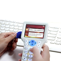 NFC IC 13,56 MHz tarjeta/llavero copia grabable RFID ID 125Khz lector de tarjetas duplicador de tarjeta de acceso