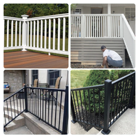 Système de garde-corps personnalisé en acier inoxydable et aluminium, design moderne, installation facile, idéal pour escaliers et villas – Neuf