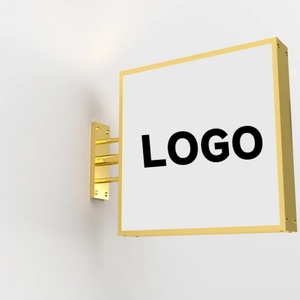 Custom Advertising Wall Side Hanging Board Circle Mounted Signboard Two Sides <b>Led</b> Light Box <b>Sign</b> for Bar Restaurant Store Signs - Product Image 5