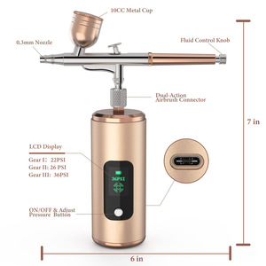 Kit de Compresor de Aerógrafo Inalámbrico de 36 PSI, Pistola de Pulverización Portátil para Arte de Uñas, Decoración de Pasteles, Maquillaje, Pintura, Uso Doméstico - Product Image 4