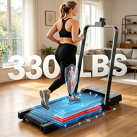 Equipo de Entrenamiento Cardiovascular para Quemar Grasa en Casa, Diseño Fácil de Mover, Caminadora Plegable
