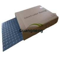 Tapis de sol en caoutchouc naturel coloré pour la danse et la gym, 3 mm, motif à points flottants, antidérapant, résistant à l'usure, absorption des chocs, isolant