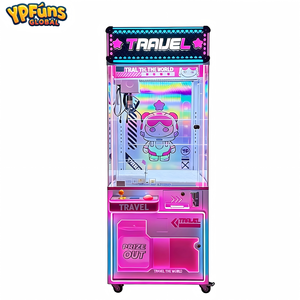 Toy Plush Claw Machine Pink Plush Catcher With Bill Acceptor Mini Arcade Game Prize Doll Grabber Coin Pusher Claw Crane Machine