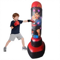 Tapis de jeu de boxe gonflable avec éclairage pour exercices et défis de notation