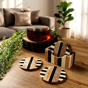 En gros, dessous-de-plat en bois durable pour café, thé, table à manger, maison, essentiels quotidiens de cuisine, artisanat en bois - Product Image 1