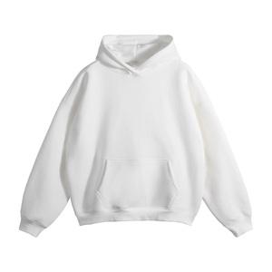 Felpe e Felpe con Cappuccio da Uomo Oversize Bianche Streetwear di Alta Qualità con Logo Personalizzato, Vendita all'Ingrosso del Produttore - Product Image 1