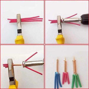 Connecteur de fil de câble universel Dénudeur à torsion automatique Outil d'électricien <span class=keywords><strong>Perceuse</strong></span> Accessoires d'enroulement de fil d'épluchage de puissance - Product Image 5