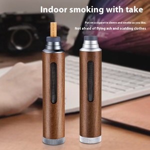 Cenicero portátil moderno al por mayor, soporte para cigarrillos, cenicero de madera sin humo, cenicero de mano para coche, accesorio para fumar - Product Image 6