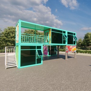 Conteneur moderne de luxe personnalisable préfabriqué espace mobile en acier maison utilisée comme café-<span class=keywords><strong>bar</strong></span> d'affaires en plein air - Product Image 2