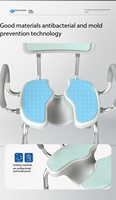 Asiento de Ducha con Capacidad de Carga de 150 kg para Personas Mayores, Silla de Soporte de Seguridad para Baño, Silla de Ducha de Aluminio con 6 Niveles de Altura Ajustables, Diseño Ergonómico