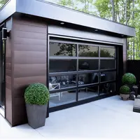 Porte de Garage automatique en verre aluminium, industriel, moderne, transparente, avec moteur, pour maison privée, 1 pièce