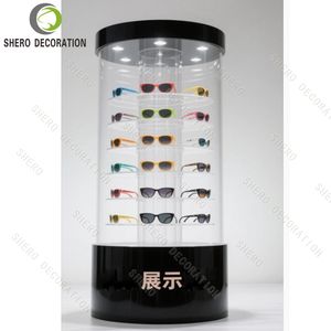 Vetrina rotante per articoli di gioielleria e negozio di fumo illuminazione a LED in alluminio espositore per showroom negozi e centri commerciali - Product Image 2