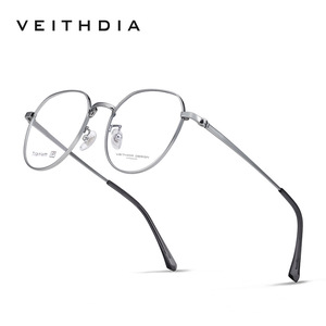 Veithdia Full Rim Titanium Eyeglasses <b>Frame</b> Geometric Minimalist Design Unisex Blue Light Protection Anti Uv - Product Image 2